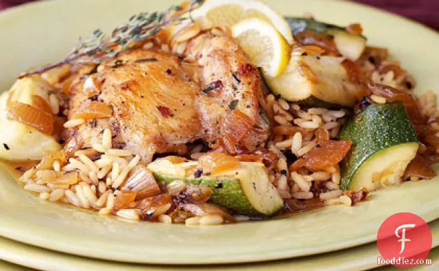 Chicken and Rice with Caramelized Onions