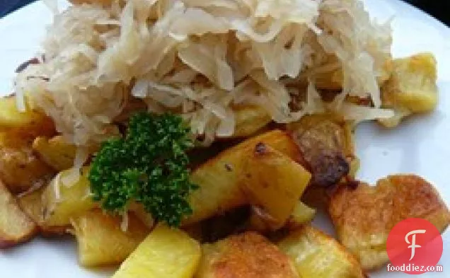 Knoephla, Potatoes and Sauerkraut