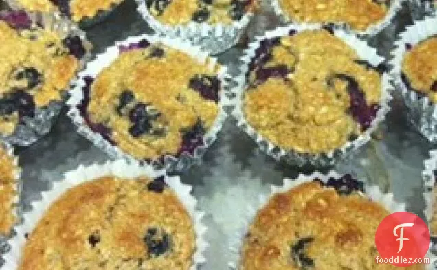 Healthy Oat Blueberry Muffins