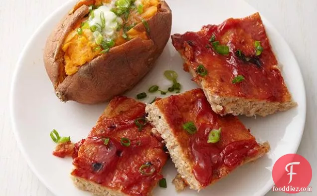 Turkey Meatloaf Squares with Sweet Potatoes