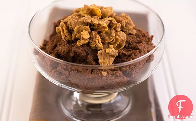 Milk Chocolate Peanut Butter Mousse With Crunch Topping