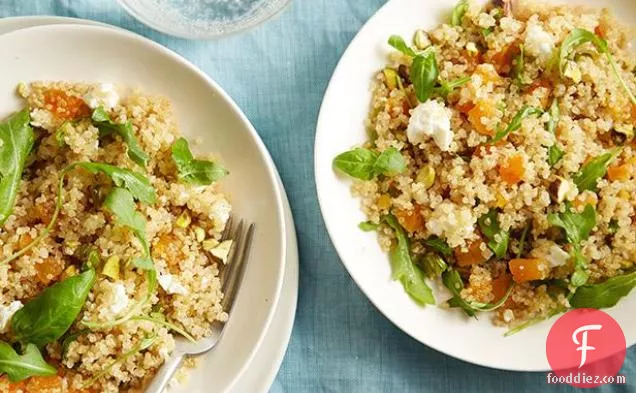 Quinoa Salad with Apricots, Basil and Pistachios