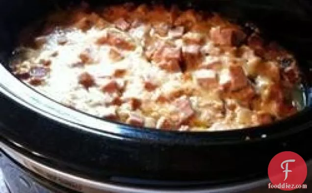 Slow Cooker Ham and Scalloped Potatoes