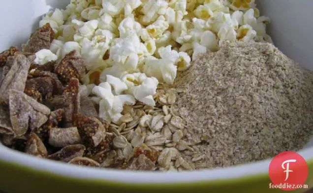 Peanut Butter Popcorn Granola Bites