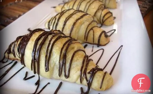 Peanut Butter And Mini Chocolate Bar Centered Crescents