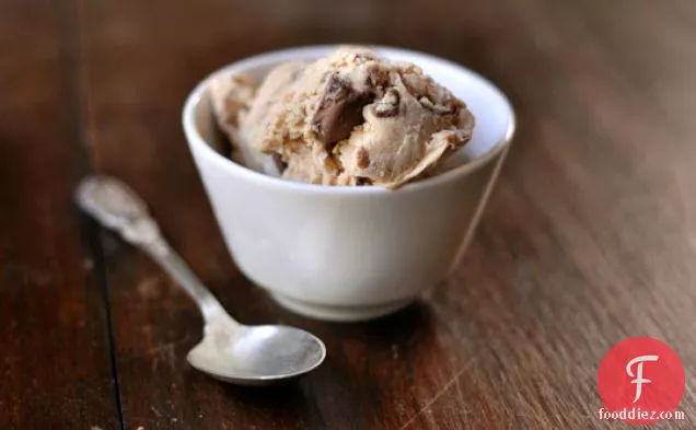 Peanut Butter Ice Cream With Trader Joe's Chocolate-covered Pea