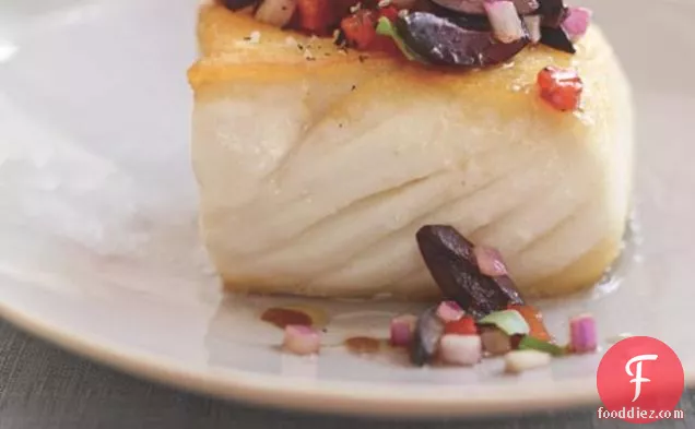 Halibut With Chopped Olive Salad