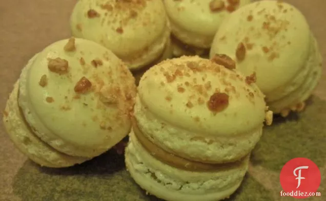 Candied Peanut Butter Macarons