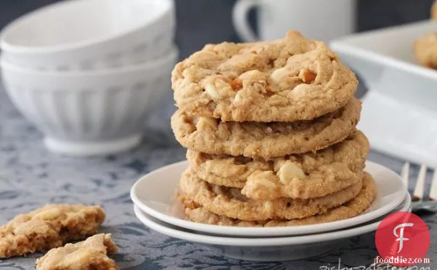 Double White Chocolate And Pretzel Peanut Butter Cookies…with S