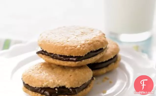 Chocolate Peanut-butter Sandwich Cookies