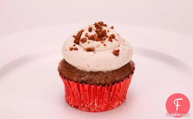 Rolling Stones Brown Sugar Cupcake with Coconut Custard Filling, Spiced Rum Frosting and Cracked Brown Sugar Brittle