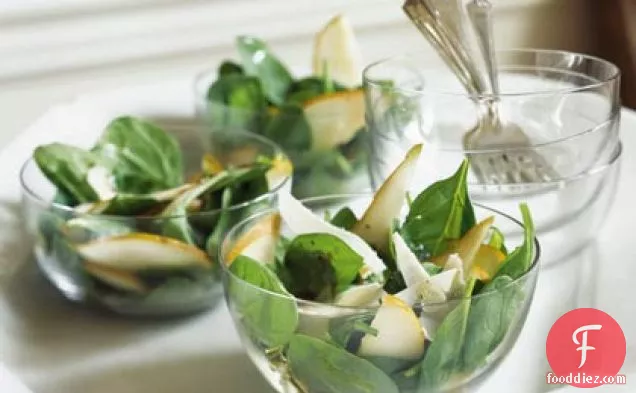 Spinach-Pear Salad with Mustard Vinaigrette