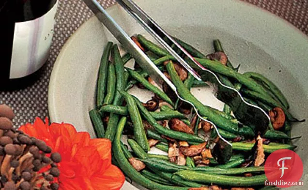Buttered Green Beans and Mushrooms