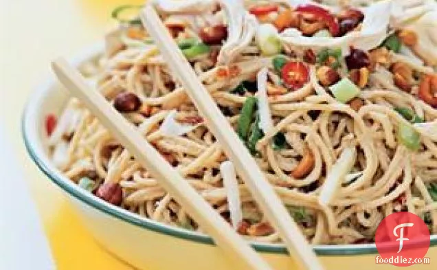 Peanut Noodles With Chicken And Pears