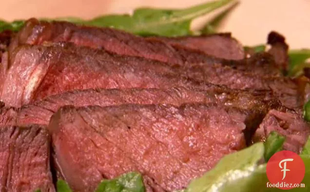 Grilled Rib Eye with Tomato and Arugula Salad