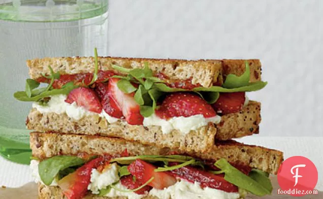 Goat Cheese and Strawberry Grilled Cheese