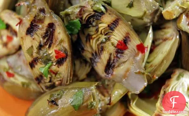 Grilled Baby Artichokes with Mixed Herbs Vinaigrette