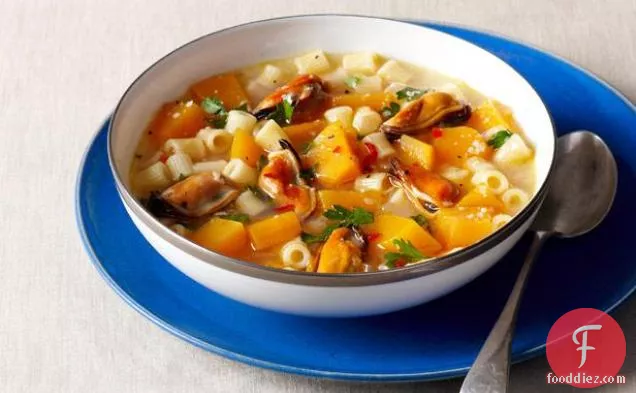 Butternut Squash and Mussel Soup