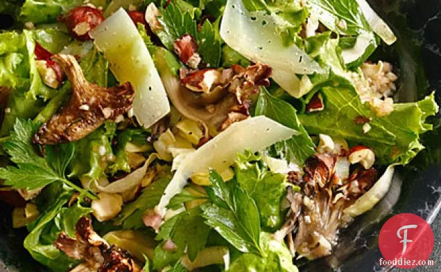 Roasted Mushroom Salad with Hazelnuts