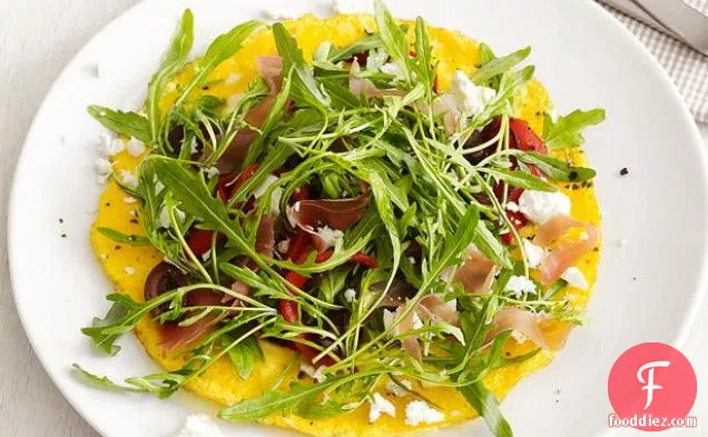 Open-Faced Omelet With Arugula Salad