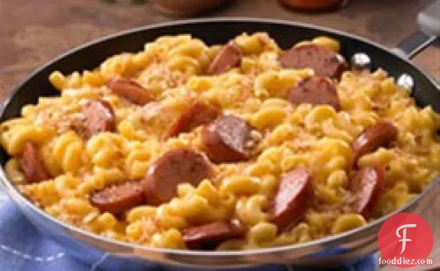 Skillet Mac and Cheese & Kielbasa