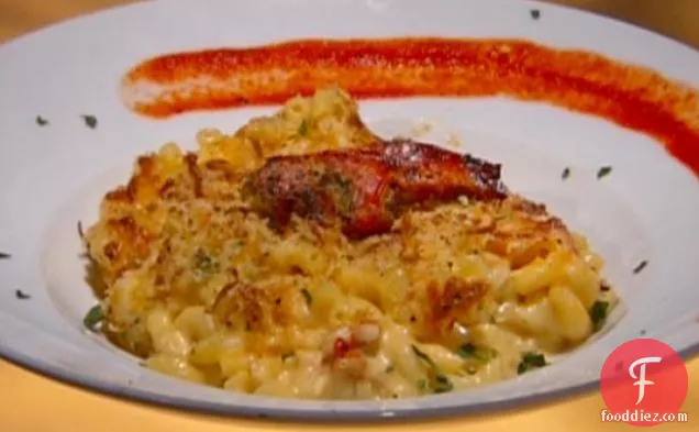 Vegas style Mac 'N' Cheese with Grilled Lobster