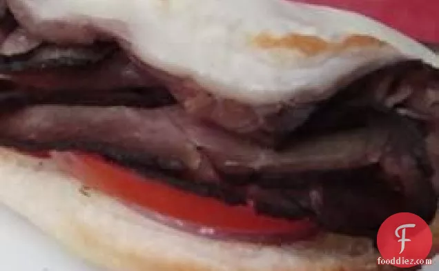 Open-Faced Broiled Roast Beef Sandwich