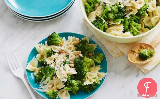 Broccoli with Bow Ties and Peas