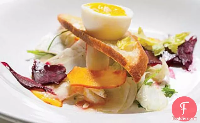 Pickled Vegetable Salad with Soft-Boiled Eggs