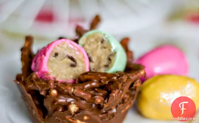 Chocolate Chip Cookie Dough Eggs With Chocolate Pb Nests