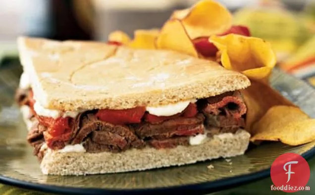 Grilled Beef and Pepper Sandwich