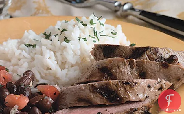 Grilled Pork Tenderloin with Black Bean Salad