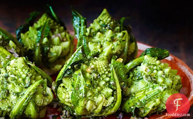 Broccoli Romanesco with Green Herb Sauce