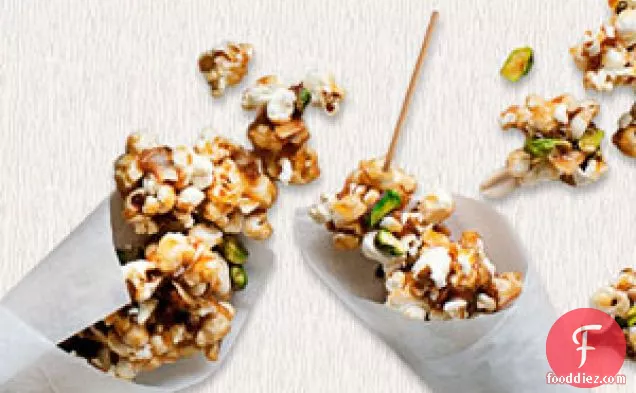 Caramel Corn With Peanuts, Pistachios, And Coconut
