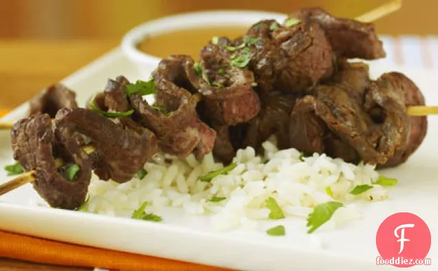 Beef Sate with Peanut Dipping Sauce