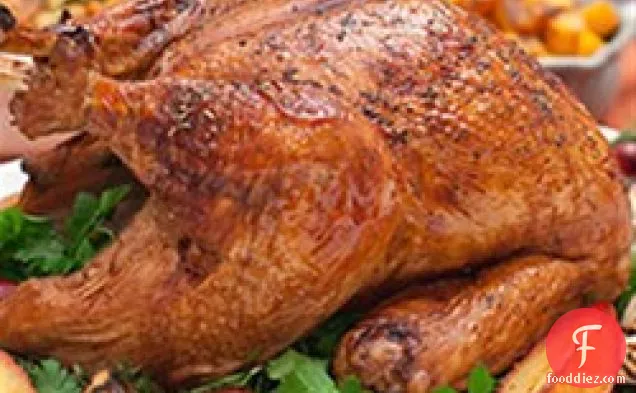 Brined और पूरे भुना हुआ तुर्की