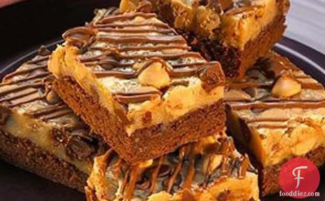 Peanut Butter And Milk Chocolate Chip Brownie Bars