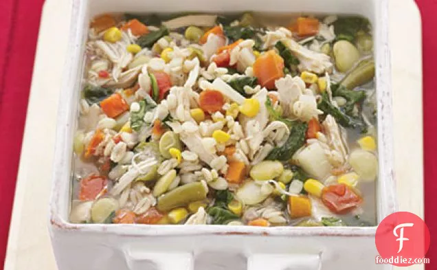 चिकन-सब्जी-जौ सूप