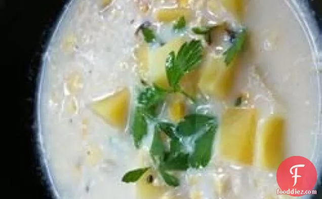 roasted corn chowder with potatoes