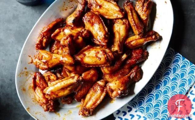 Balsamic घुटा हुआ चिकन पंख