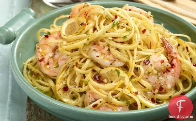 Linguine के साथ झींगा Scampi