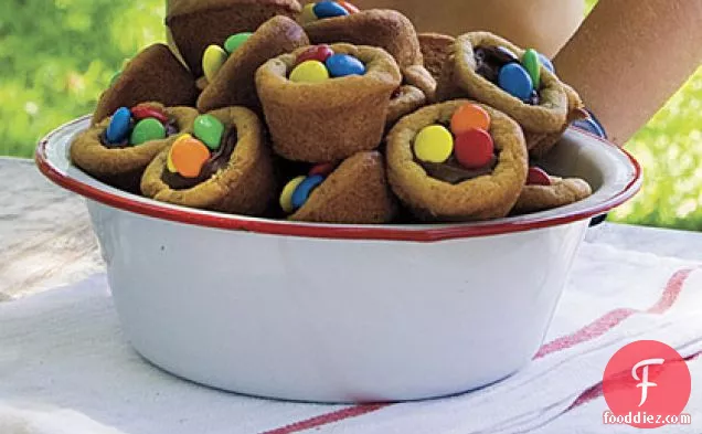 Peanut Butter-Caramel Candy Bites with Colorful Candies