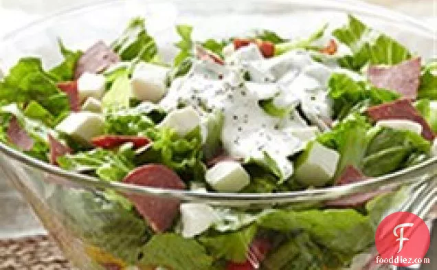 Italian Layered Salad with Bison Pepperoni