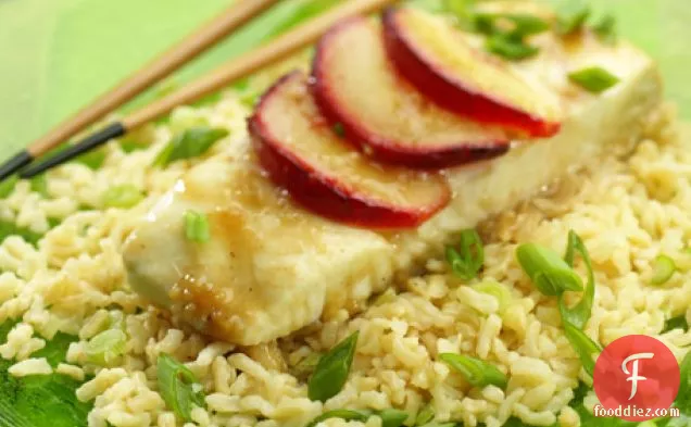 Asian Halibut And Brown Rice Packets Recipe