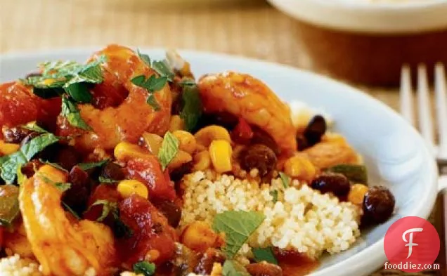 Shrimp and Vegetable Tagine with Couscous