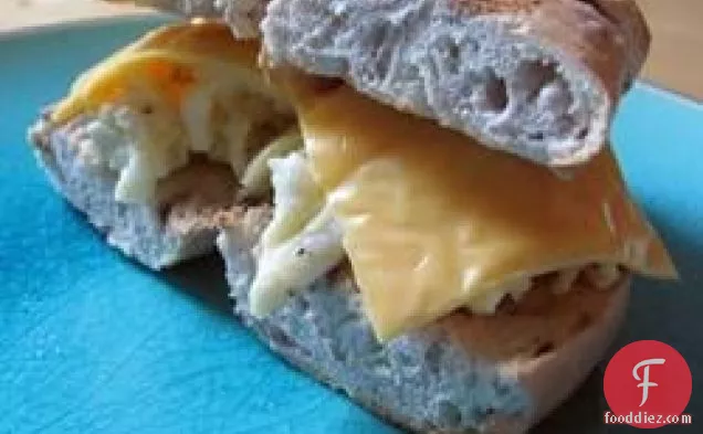 Blueberry Egg and Cheese Bagel