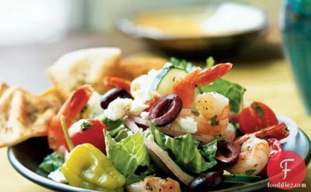 Greek Salad with Shrimp
