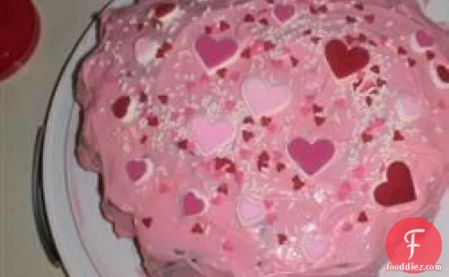 वेलेंटाइन दिल केक