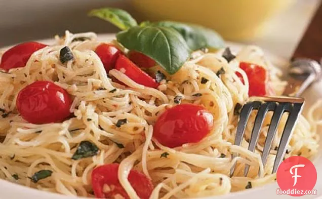 Pasta with Herbed Goat Cheese and Cherry Tomatoes