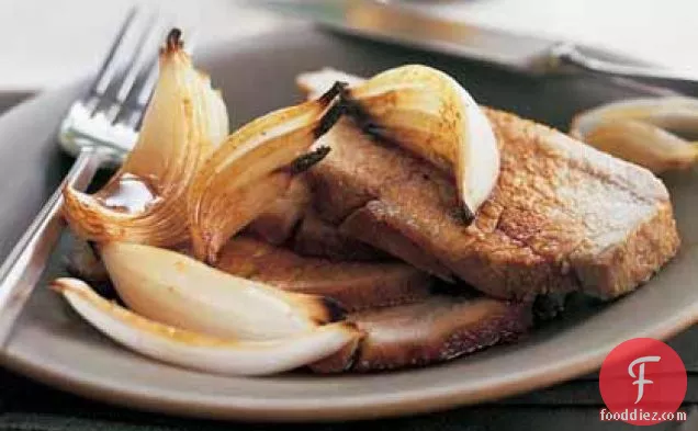 Honey-Cumin Roasted Pork with Caramelized Onions